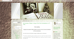 Desktop Screenshot of catholicbiblesblog.com